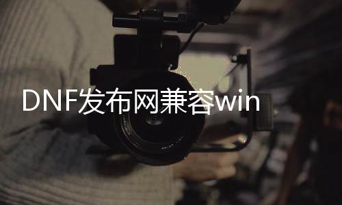 DNF发布网兼容win10（dnf兼容性怎么设置w10）