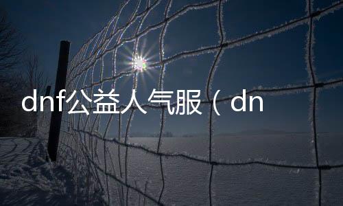 dnf公益人气服（dnf公益服发布网违法吗）